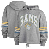 Los Angeles Rams '47 Women's Upland Bennett Pullover Hoodie Heather Gray | 47 brand