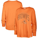 Cleveland Browns '47 Women's Tom Cat Lightweight Long Sleeve T-Shirt Orange | 47 brand
