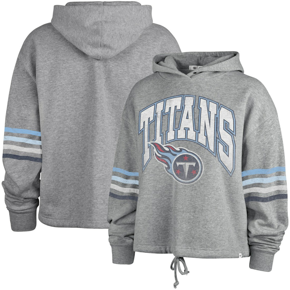 Tennessee Titans '47 Women's Upland Bennett Pullover Hoodie Heather Gray | 47 brand