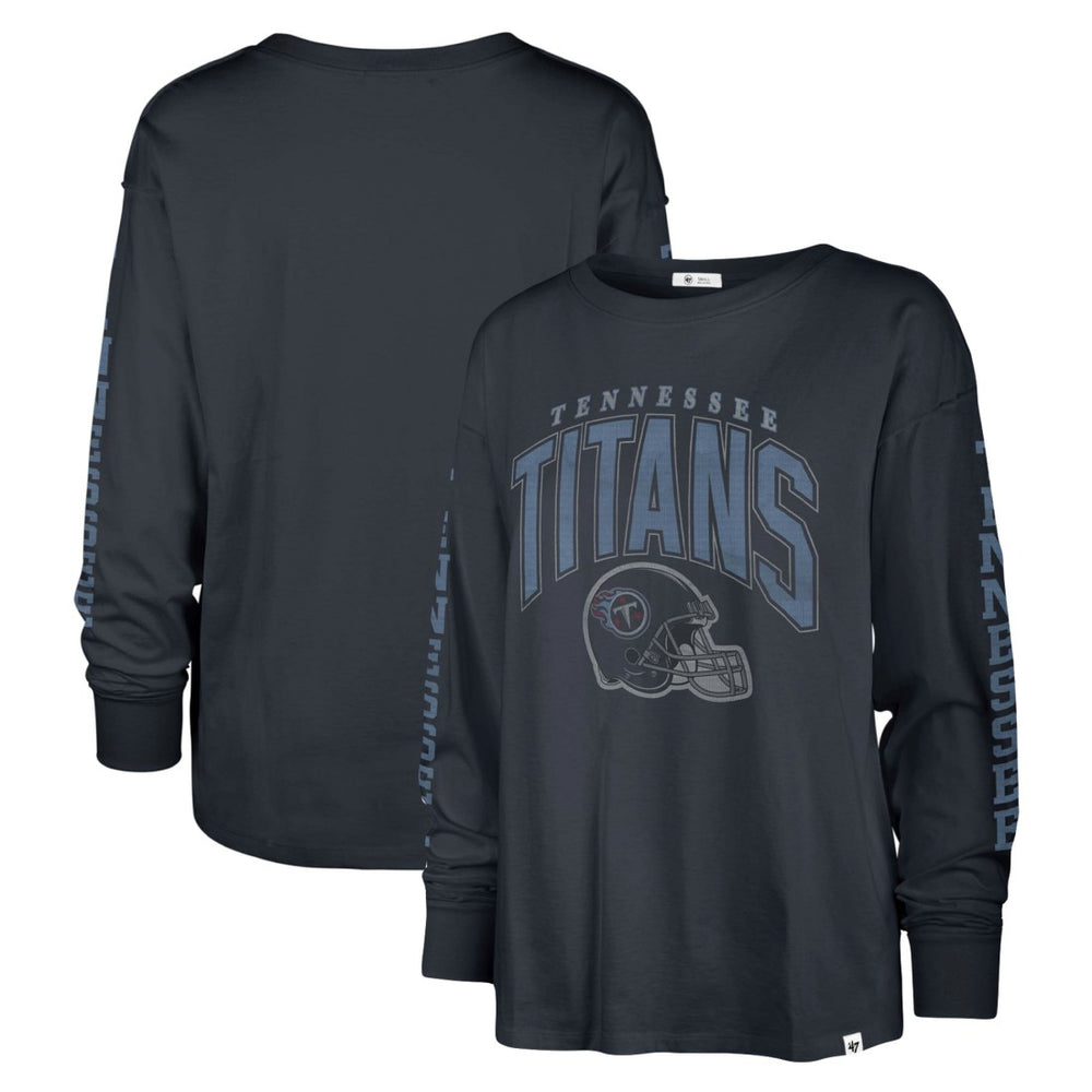 Tennessee Titans '47 Women's Tom Cat Lightweight Long Sleeve T-Shirt Navy | 47 brand