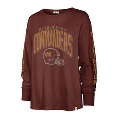 Washington Commanders '47 Women's Tom Cat Lightweight Long Sleeve T-Shirt Burgundy | 47 brand
