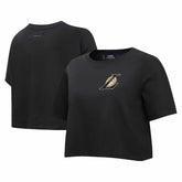 Los Angeles Lakers Pro Standard Women's Holiday Glam Boxy T-Shirt Black - NBA