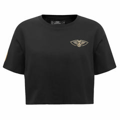 New Orleans Pelicans Pro Standard Women's Holiday Glam Boxy T-Shirt Black - NBA