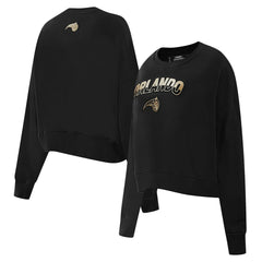 Orlando Magic Pro Standard Women's Glam Cropped Pullover Sweatshirt - Black - NBA