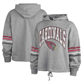 Arizona Cardinals '47 Women's Upland Bennett Pullover Hoodie Heather Gray | 47 brand