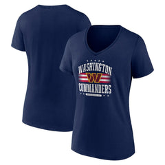 Washington Commanders Women's Americana V-Neck T-Shirt Navy | Fanatics