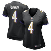 Zay Flowers Baltimore Ravens Women's Alternate Game Jersey Black | Nike for Sale