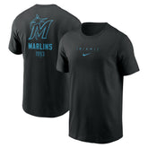 Miami Marlins Nike Large Logo Back Stack T-Shirt - MLB