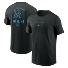 Miami Marlins Nike Large Logo Back Stack T-Shirt - MLB