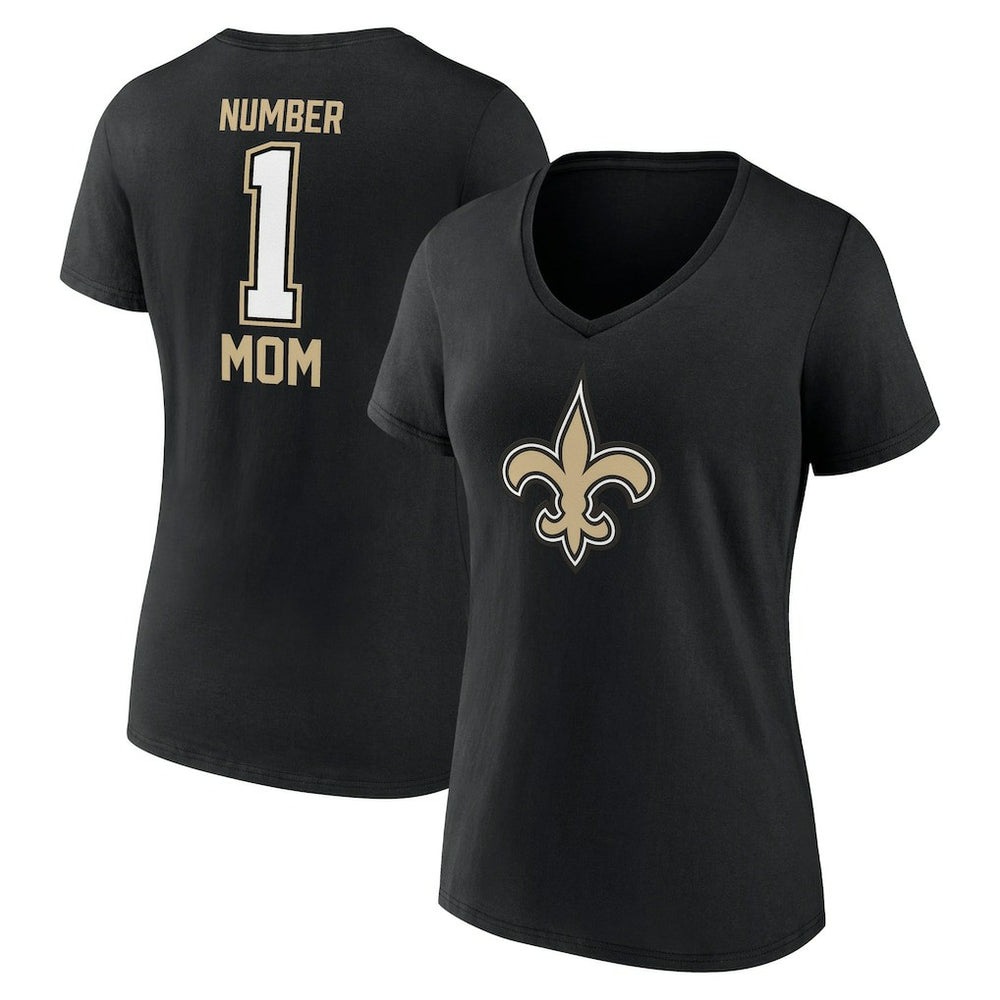 New Orleans Saints Women's Mother's Day V-Neck T-Shirt Black | Fanatics