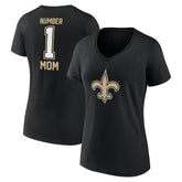 New Orleans Saints Women's Mother's Day V-Neck T-Shirt Black | Fanatics