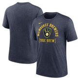 Milwaukee Brewers Nike Swing Big Tri-Blend T-Shirt - MLB
