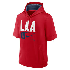 Los Angeles Angels Nike Tri Code Lockup Short Sleeve Pullover Hoodie - MLB