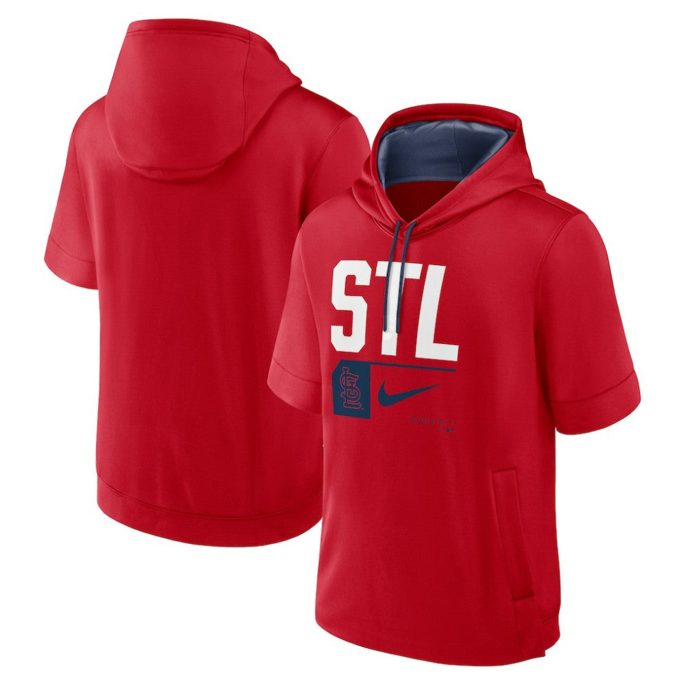 St. Louis Cardinals Nike Tri Code Lockup Short Sleeve Pullover Hoodie - MLB