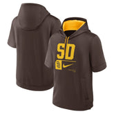 San Diego Padres Nike Tri Code Lockup Short Sleeve Pullover Hoodie - MLB