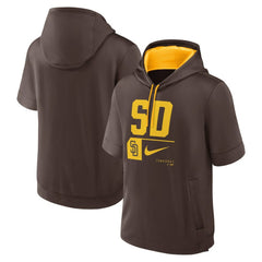 San Diego Padres Nike Tri Code Lockup Short Sleeve Pullover Hoodie - MLB
