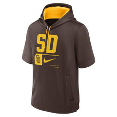 San Diego Padres Nike Tri Code Lockup Short Sleeve Pullover Hoodie - MLB