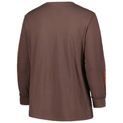 Cleveland Browns '47 Women's Plus Size Honey Cat SOA Long Sleeve T-Shirt Brown | 47 brand