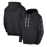 Brooklyn Nets Authentic Performance Pullover Hoodie Black - NBA