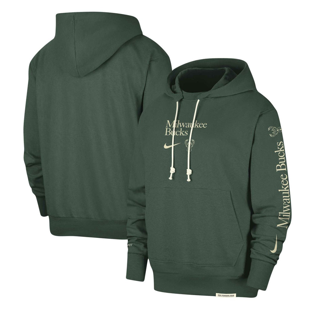 Milwaukee Bucks Authentic Performance Pullover Hoodie Hunter Green - NBA