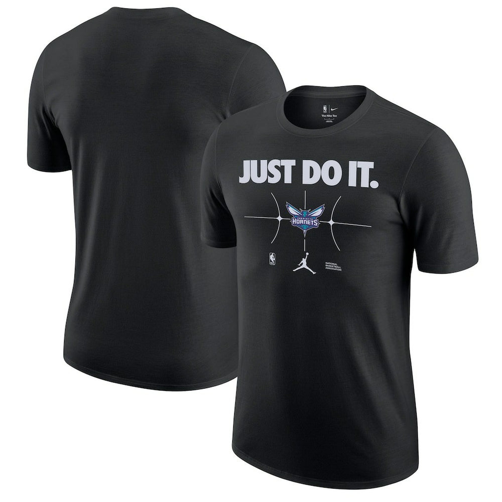 Charlotte Hornets Just Do It T-Shirt Black - NBA