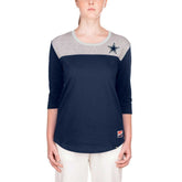 Dallas Cowboys New Era Women's 3/4 Sleeve T-Shirt Navy | NFL