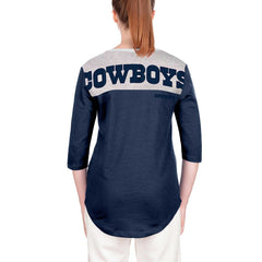 Dallas Cowboys New Era Women's 3/4 Sleeve T-Shirt Navy | NFL
