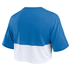 Chicago Cubs Fanatics Women's Color Split Boxy Cropped T-Shirt - MLB
