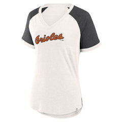 Baltimore Orioles Fanatics Women's For the Team Slub Raglan V-Neck Jersey T-Shirt - MLB