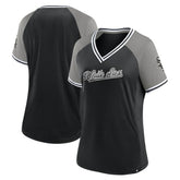 Chicago White Sox Fanatics Women's Glitz & Glam League Diva Raglan V-Neck T-Shirt - MLB