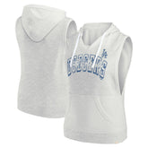 Los Angeles Dodgers Fanatics Women's Lounge Script Sleeveless Pullover Hoodie - MLB