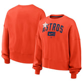 Houston Astros Nike Women's Oversized Cropped Pullover Sweatshirt - MLB