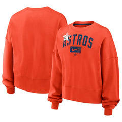 Houston Astros Nike Women's Oversized Cropped Pullover Sweatshirt - MLB