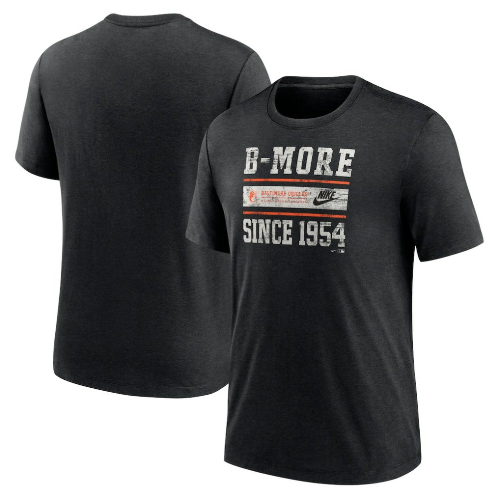 Baltimore Orioles Nike Cooperstown Collection Local Stack Tri-Blend T-Shirt - MLB