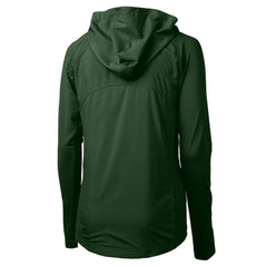 Philadelphia Eagles Cutter & Buck Women's Gridiron Classics Logo Adapt Eco Knit Hybrid Recycled Full-Zip Hoodie Hunter Green | NFL