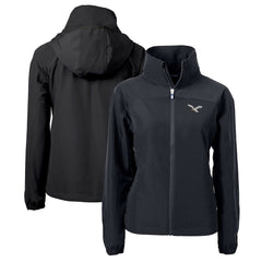 Philadelphia Eagles Cutter & Buck Women's Gridiron Classics Logo Charter Eco Recycled Full-Zip Jacket Black | NFL