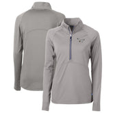 Philadelphia Eagles Cutter & Buck Women's Gridiron Classics Logo Adapt Eco Knit Stretch Recycled Half-Zip Pullover Top Gray | NFL