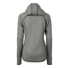 Philadelphia Eagles Cutter & Buck Women's Gridiron Classics Logo Mainsail Sweater-Knit Full-Zip Hoodie Heather Gray | NFL