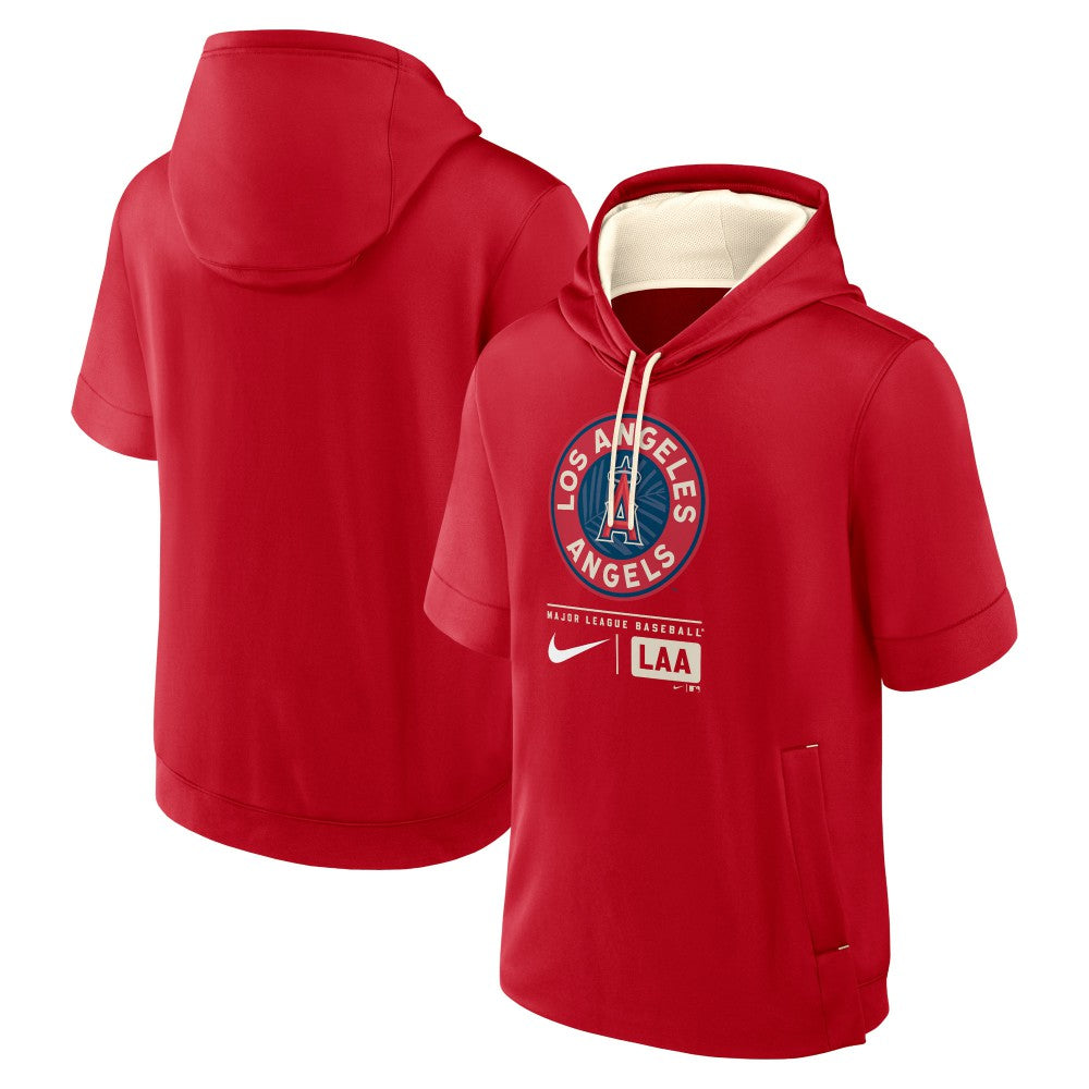 Los Angeles Angels Nike City Connect Color Block Short Sleeve Pullover Hoodie - MLB