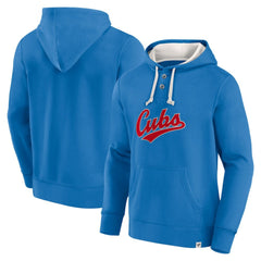 Fanatics Chicago Cubs Royal Plan for Adversity Henley Fleece Pullover Hoodie Hoodies - MLB