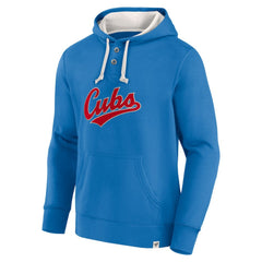 Fanatics Chicago Cubs Royal Plan for Adversity Henley Fleece Pullover Hoodie Hoodies - MLB
