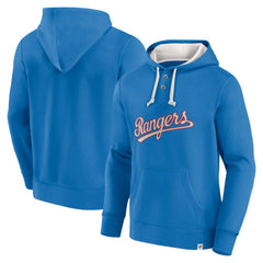 Fanatics Texas Rangers Royal Plan for Adversity Henley Fleece Pullover Hoodie Hoodies - MLB