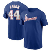 Hank Aaron Atlanta Braves Nike Cooperstown Collection Fuse Name & Number T-Shirt - MLB