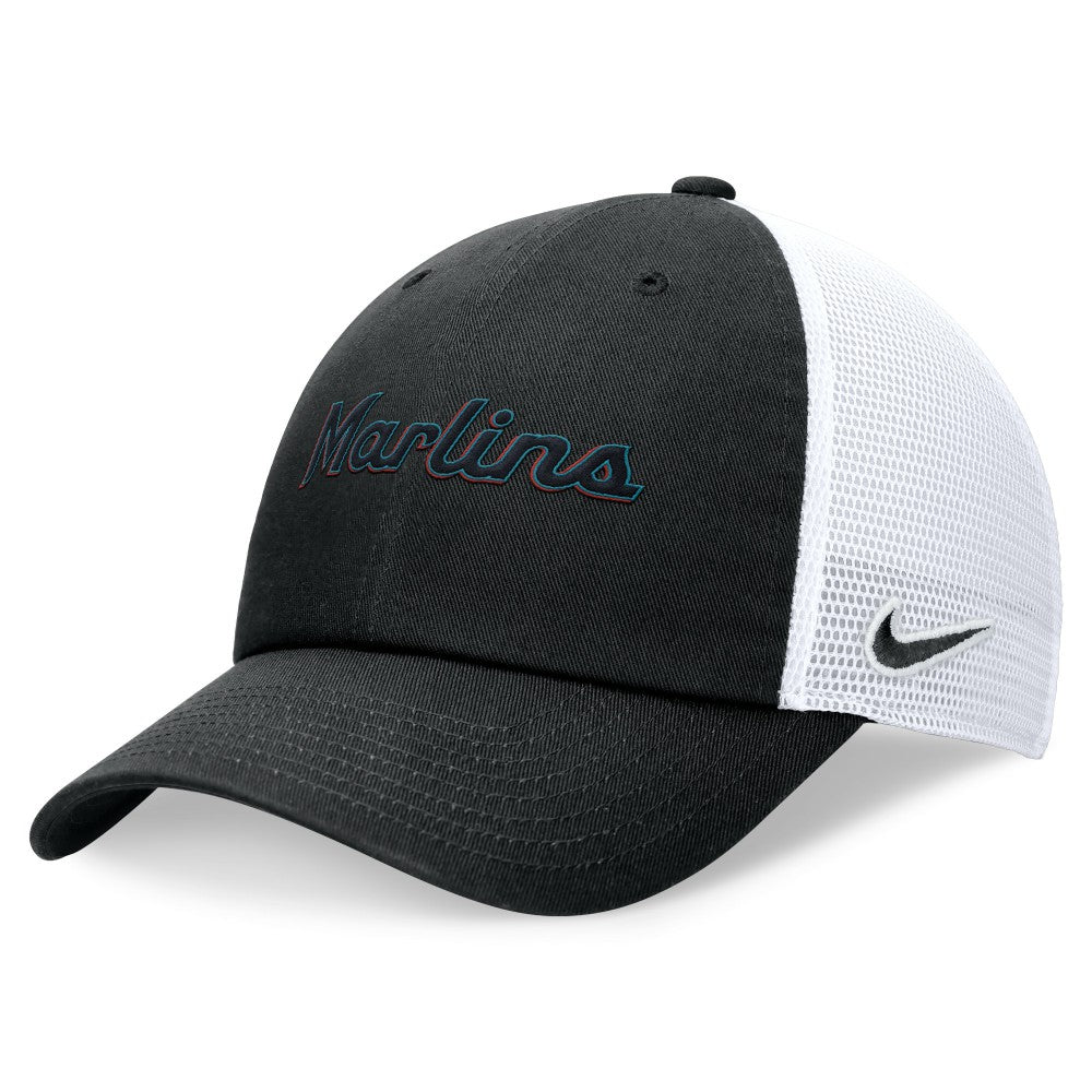 Miami Marlins Nike Wordmark Adjustable Trucker Hat - MLB