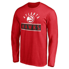 Atlanta Hawks Team Arch Knockout Long Sleeve T-Shirt Red - NBA