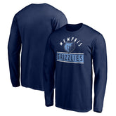 Memphis Grizzlies Team Arch Knockout Long Sleeve T-Shirt Navy - NBA