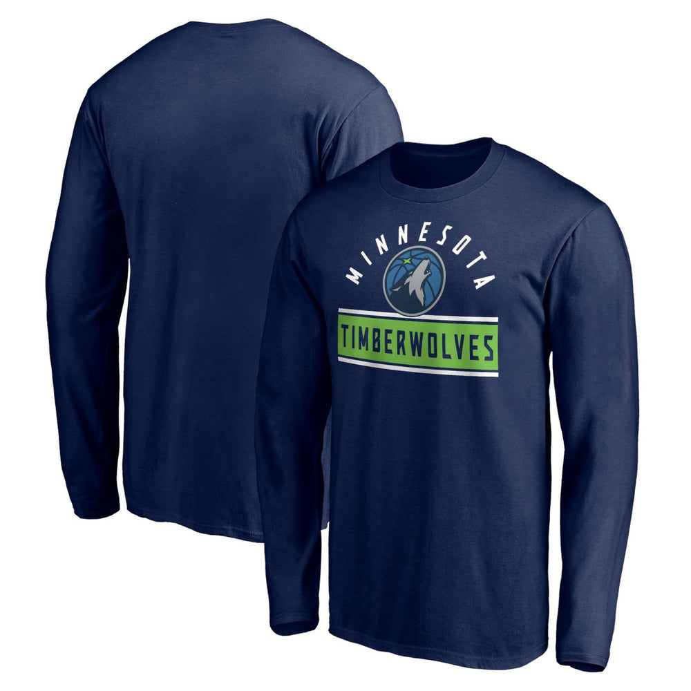 Minnesota Timberwolves Team Arch Knockout Long Sleeve T-Shirt Navy - NBA