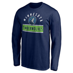 Minnesota Timberwolves Team Arch Knockout Long Sleeve T-Shirt Navy - NBA