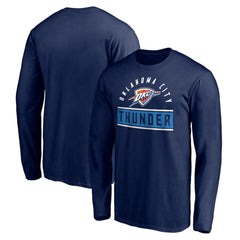 Oklahoma City Thunder Team Arch Knockout Long Sleeve T-Shirt Navy - NBA