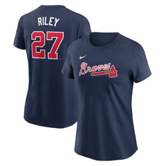 Austin Riley Atlanta Braves Nike Women's Cooperstown Collection Fuse Name & Number T-Shirt - MLB